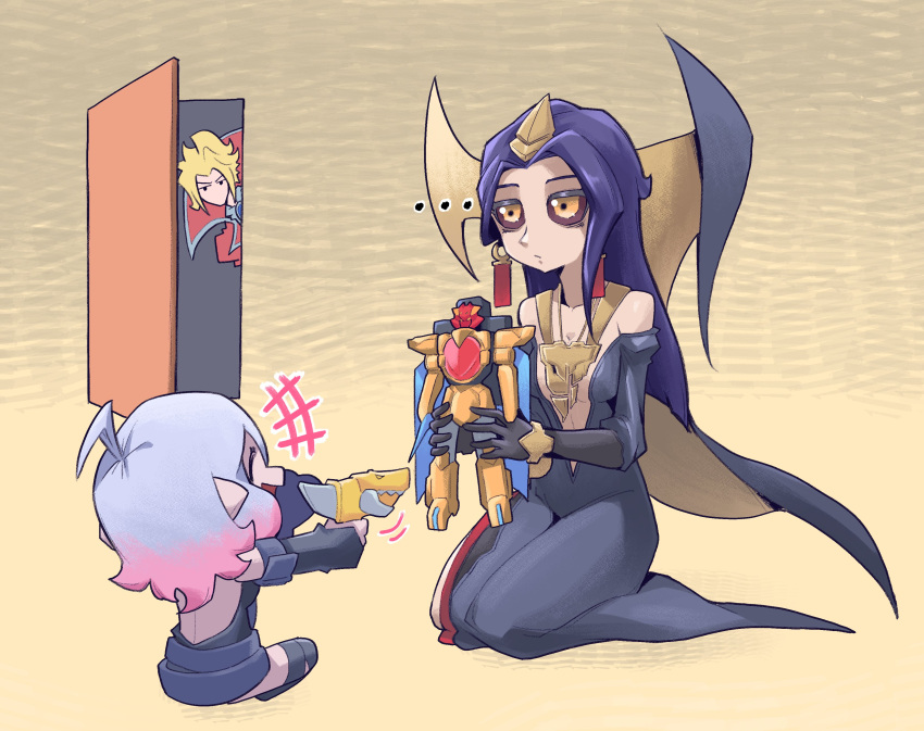 ..., absurdres, black_dress, briar_(league_of_legends), brown_sclera, character_request, colored_sclera, commentary