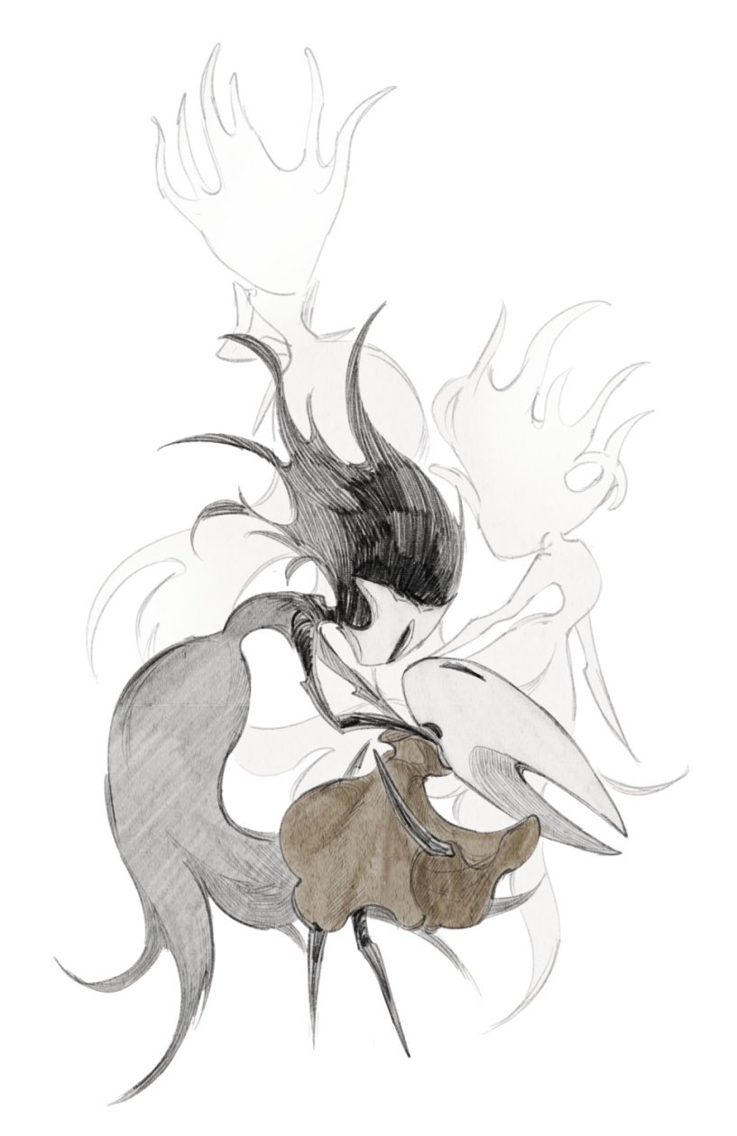 1other, 3girls, arthropod_girl, cloak, dancing, fioco_virus, ghost, highres