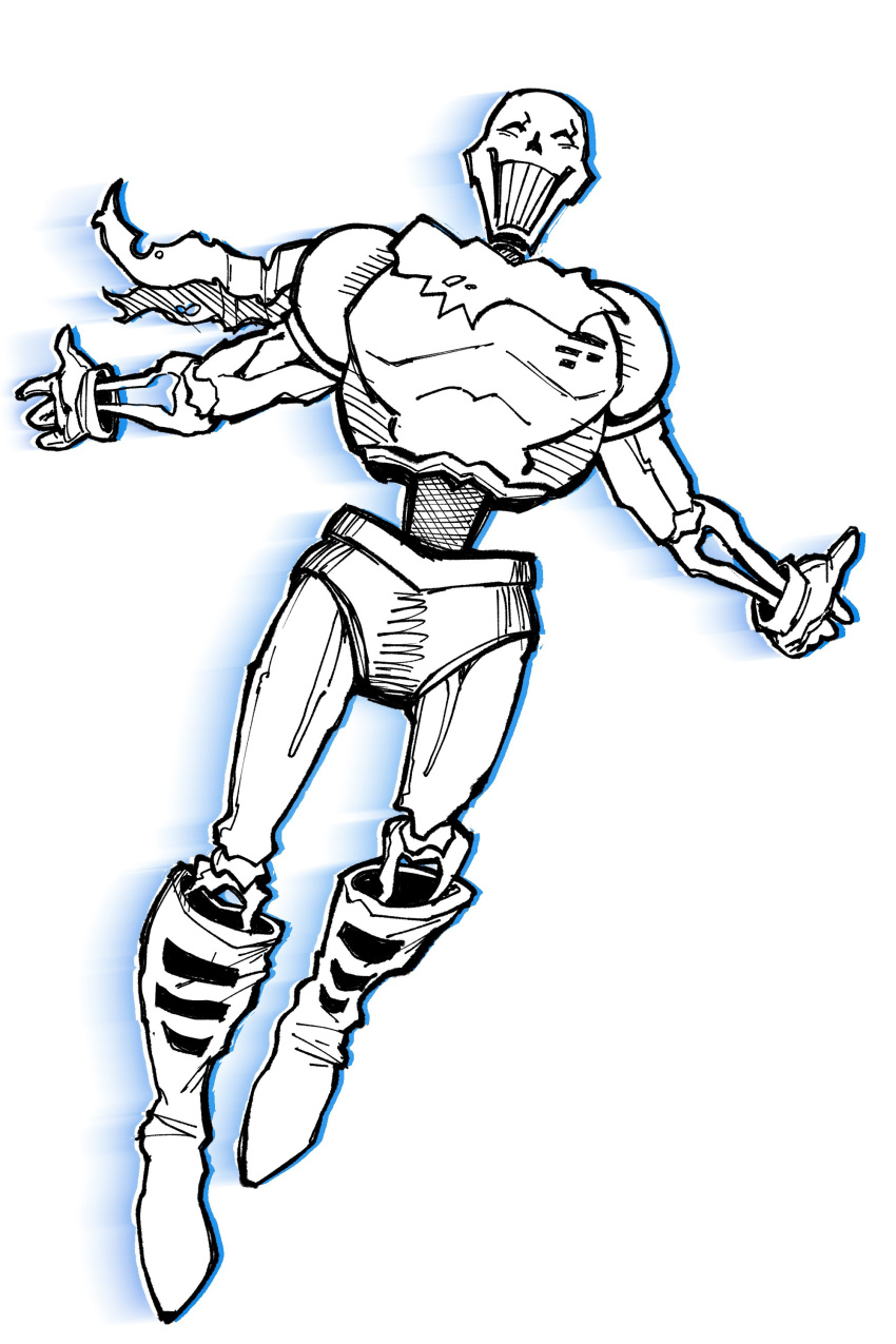 1boy, 2025, 2:3, 2d, absurdres, armor, bone, boots