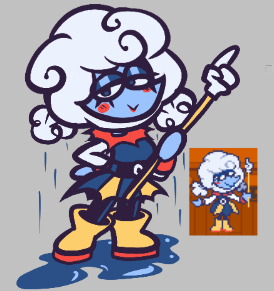 1girl, 2025, 2d, blue_dress, blue_skin, blush_stickers, boots, colored_skin