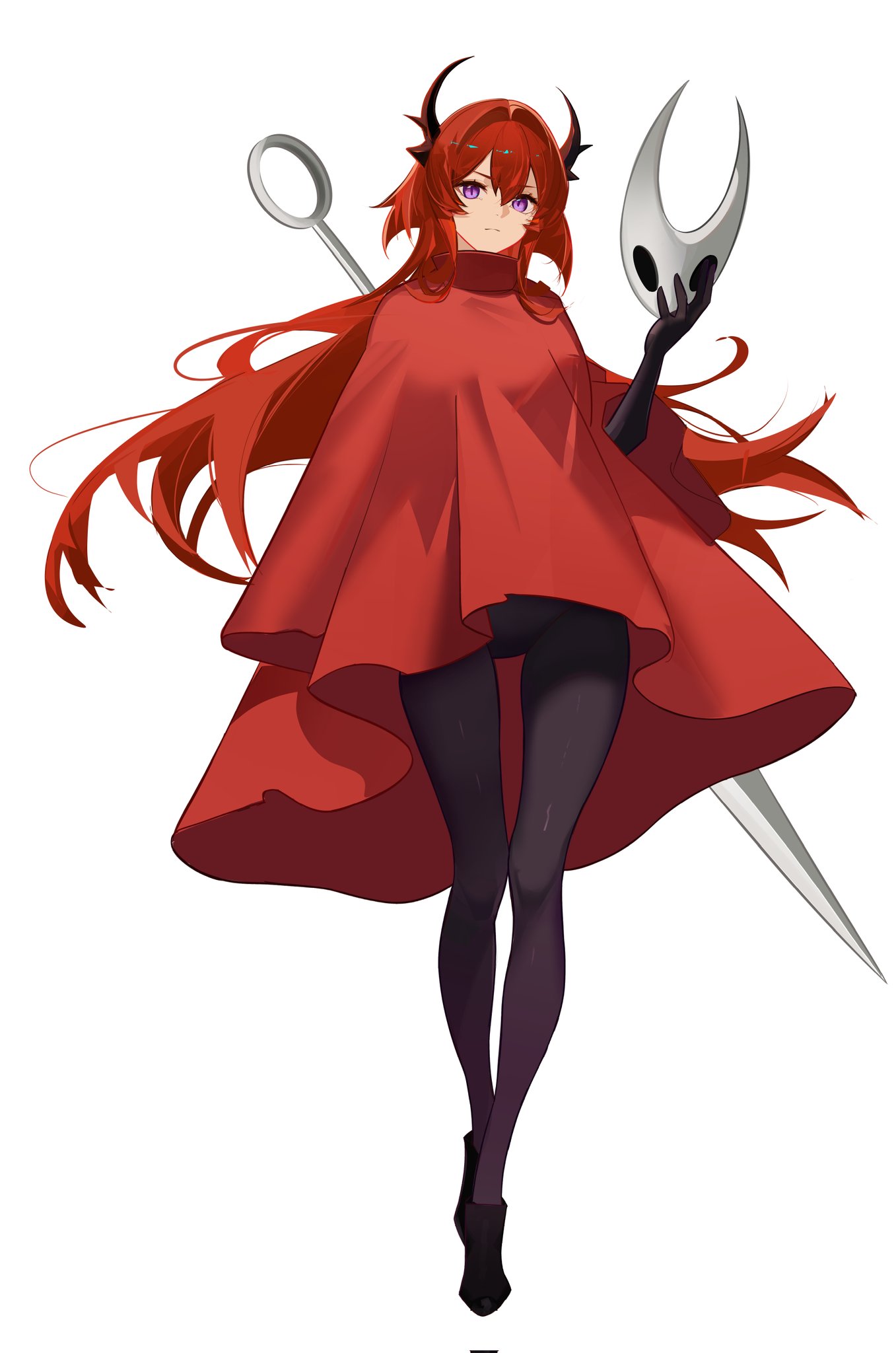 1girl, arknights, black_bodysuit, black_boots, bodysuit, boots, cloak, closed_mouth