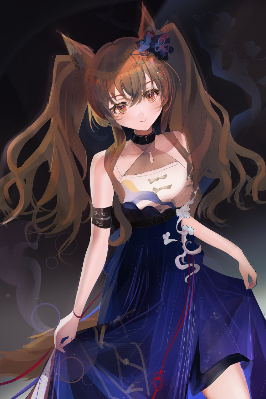 123800675, 1girl, :>, absurdres, ambience_synesthesia, angelina_(ambience_synesthesia_2025)_(arknights), angelina_(arknights), animal_ears