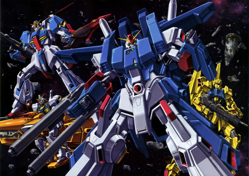1990s_(style), aeug, artist_request, asteroid, beam_cannon, beam_rifle, cable, chest_cannon