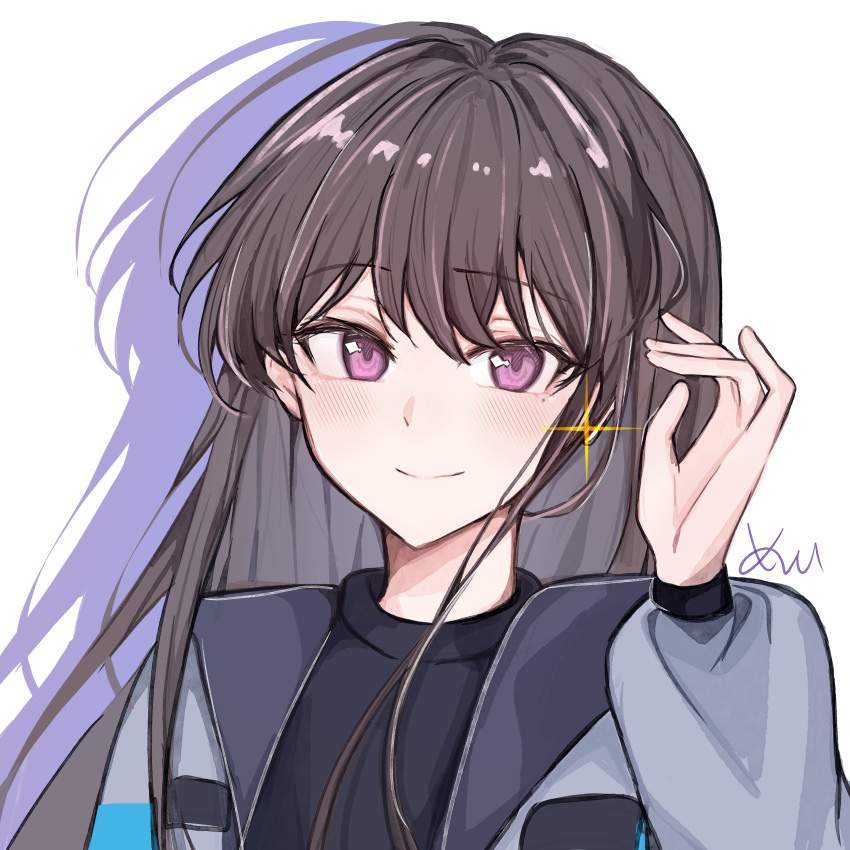 1girl, absurdres, bang_dream!, bang_dream!_it's_mygo!!!!!, black_hair, black_shirt, blush, closed_mouth