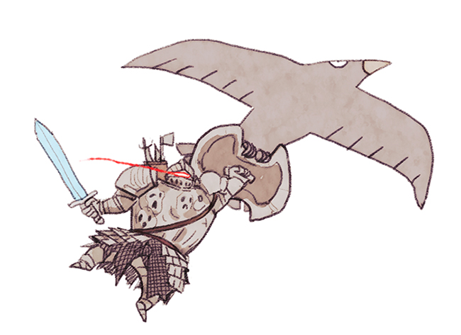 1boy, armor, bird, breastplate, chibi, chibi_only, commentary_request, dark_souls_(series)