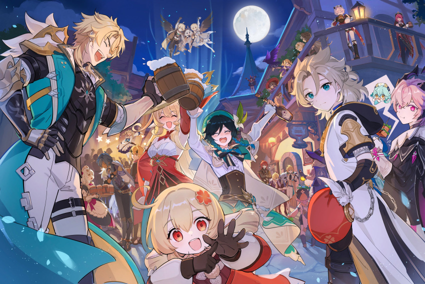 6+boys, 6+girls, absurdres, aether_(genshin_impact), albedo_(genshin_impact), alice_(genshin_impact), amber_(genshin_impact), aqua_hair