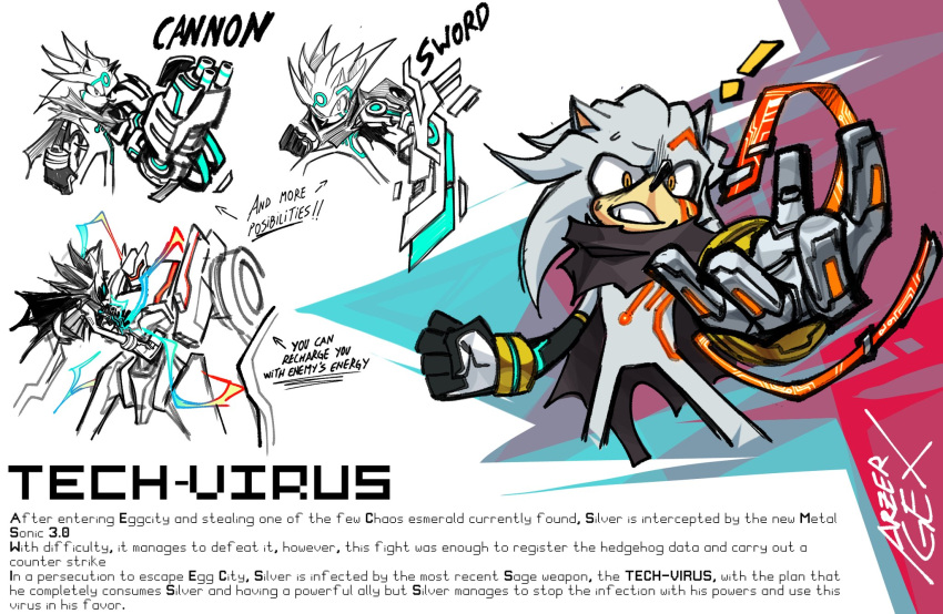 1boy, animal_ears, animal_nose, arm_blade, arm_cannon, arzergex, body_fur, bracelet