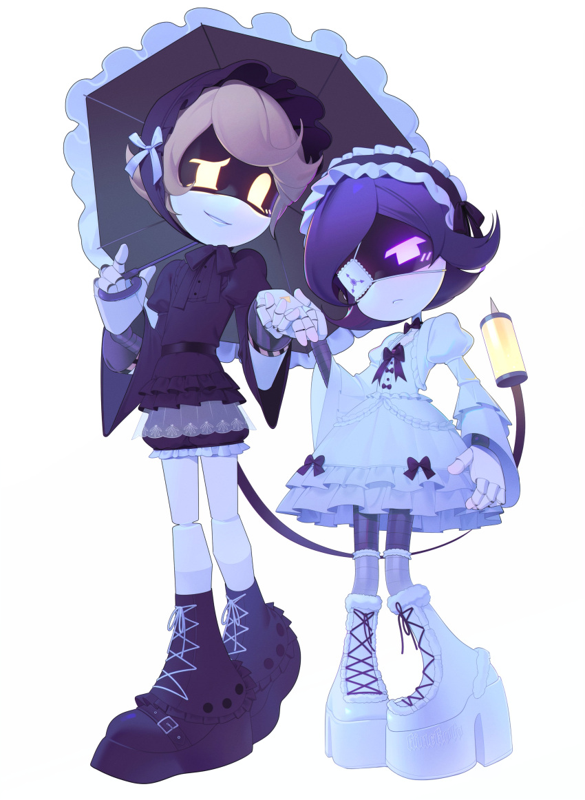 1boy, 1girl, absurdres, black_bloomers, black_bonnet, black_bow, black_shirt, bloomers