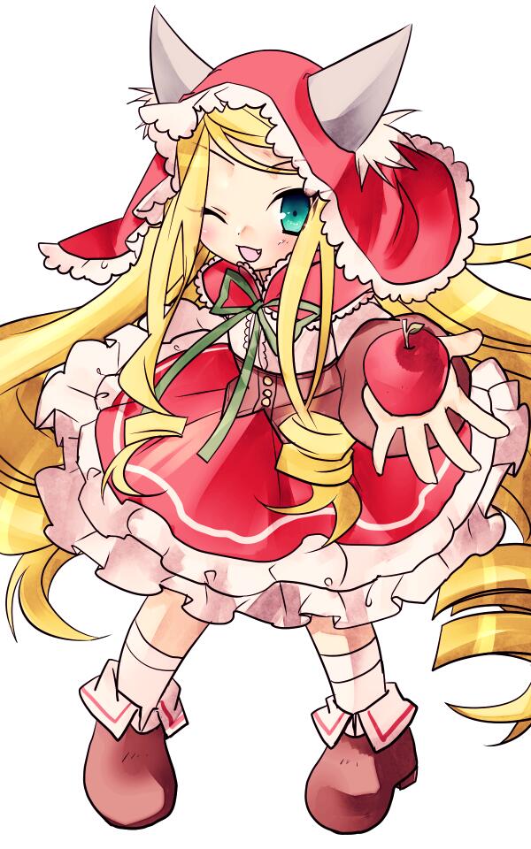 1girl, animal_ears, blonde_hair, boots, brown_boots, brown_corset, capelet, corset
