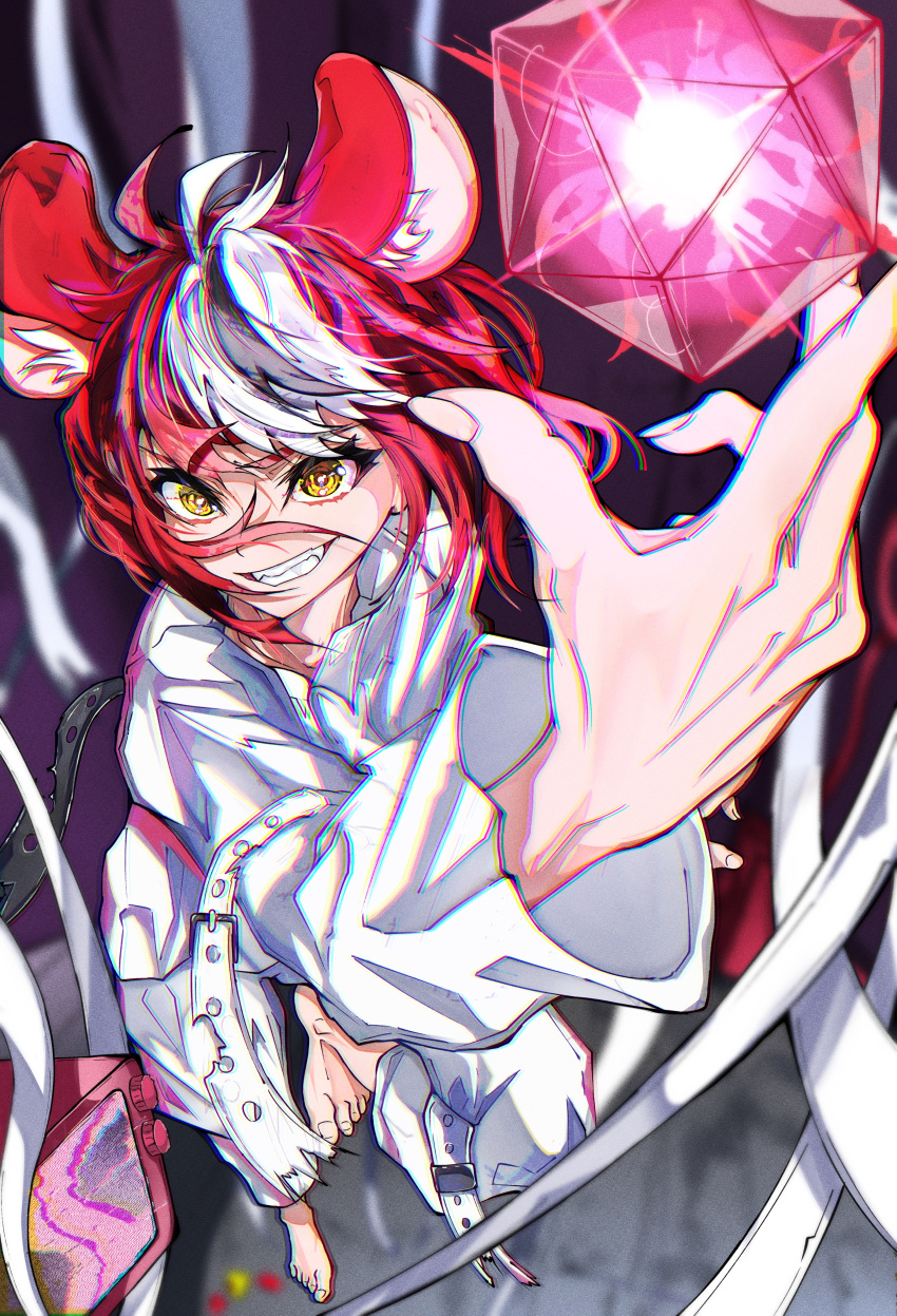 1girl, absurdres, alternate_costume, animal_ears, black_hair, blue_eyes, gummy_candy_93, hakos_baelz