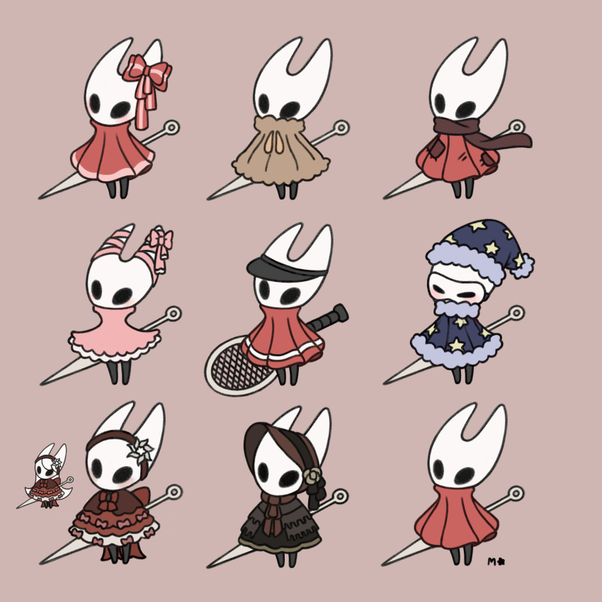 1girl, adapted_costume, alternate_costume, arthropod_girl, artist_name, back_bow, black_dress, black_eyes