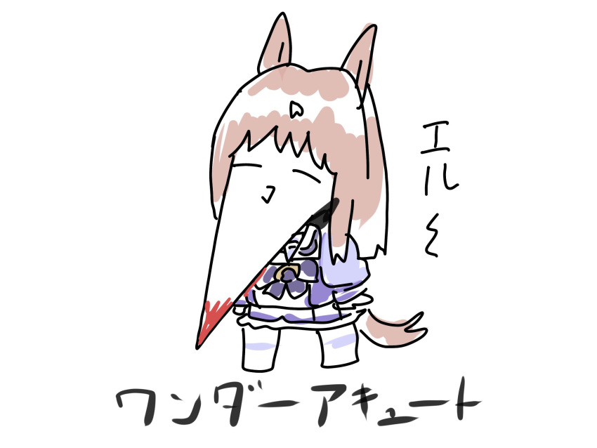 1girl, animal_ears, blood, bow, brown_hair, closed_eyes, full_body, grass_wonder_(umamusume)