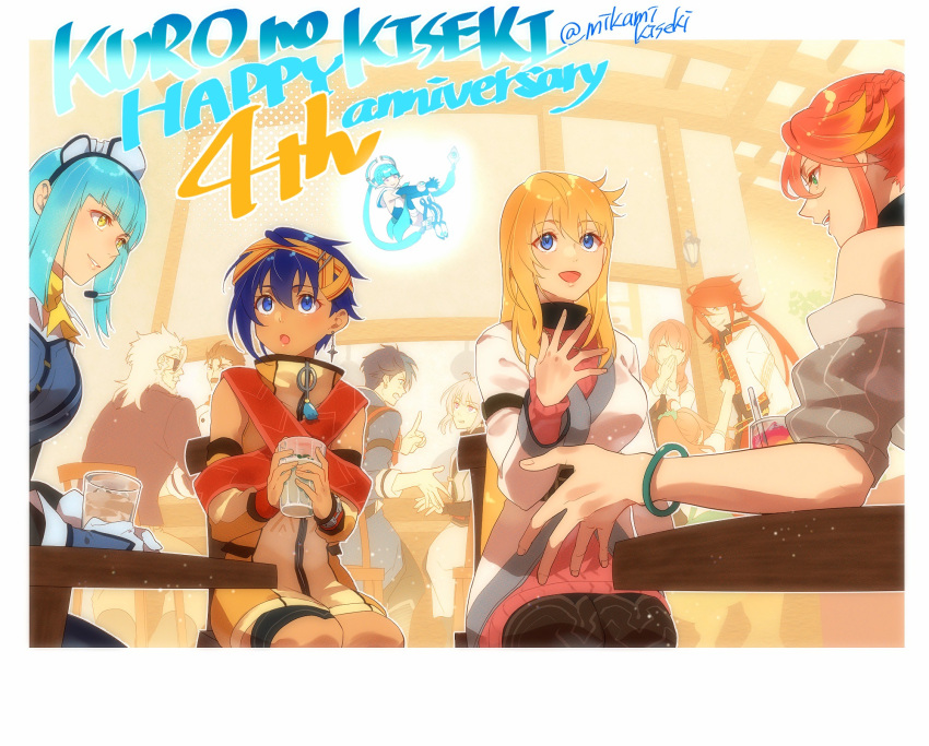5boys, 6+girls, aaron_wei, agnes_claudel, anniversary, apron, bergard_zeman, black_hair