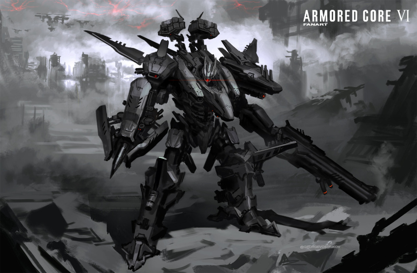 armored_core, armored_core_vi:_fires_of_rubicon, georgevostrikov, highres, joints, mecha, mecha_focus, mechanical_arms