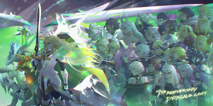 6+boys, 6+girls, absurdres, alberius_(dragalia_lost), alex_(dragalia_lost), animal_ears, armor, audric