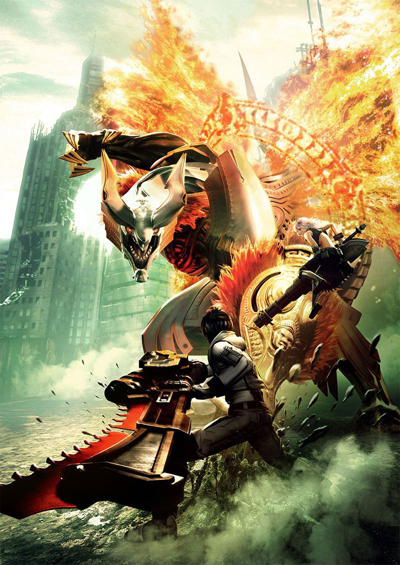 aragami, dragon, god_eater, god_eater_burst, hannibal_(god_eater), itakura_koichi_(artist), sword, weapon