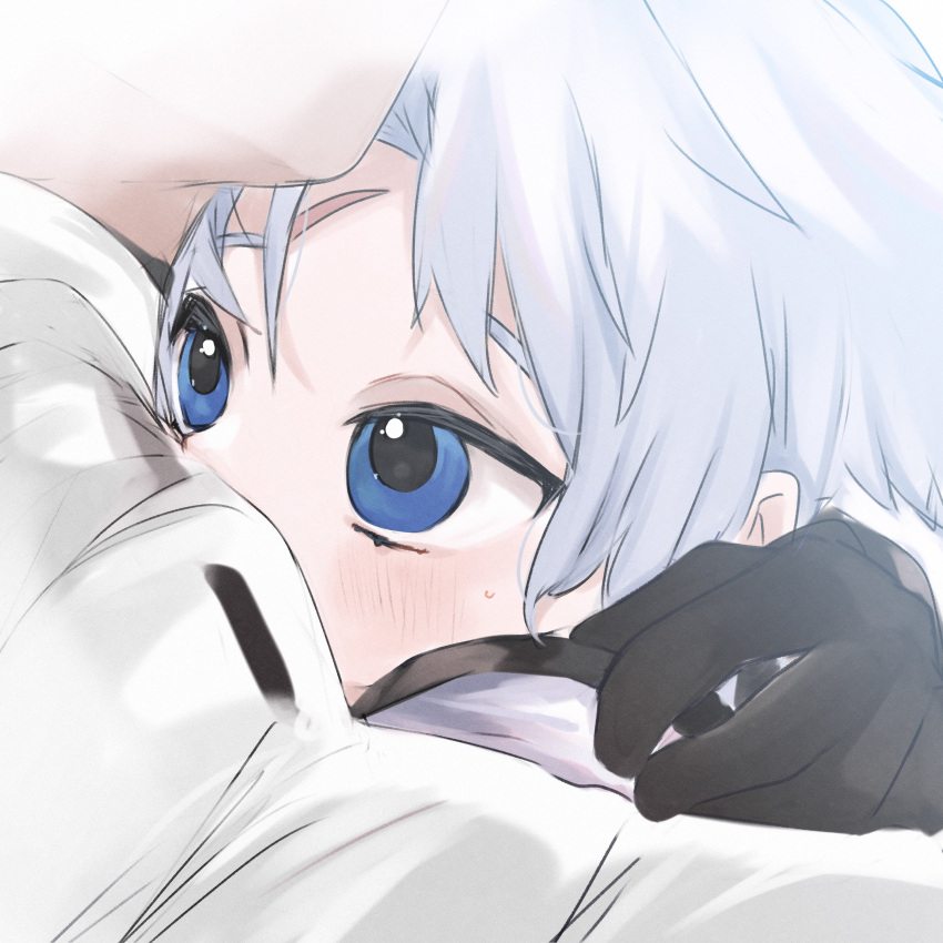 2boys, absurdres, blue_eyes, blush, close-up, fate/grand_order, fate_(series), fujimaru_ritsuka_(male)