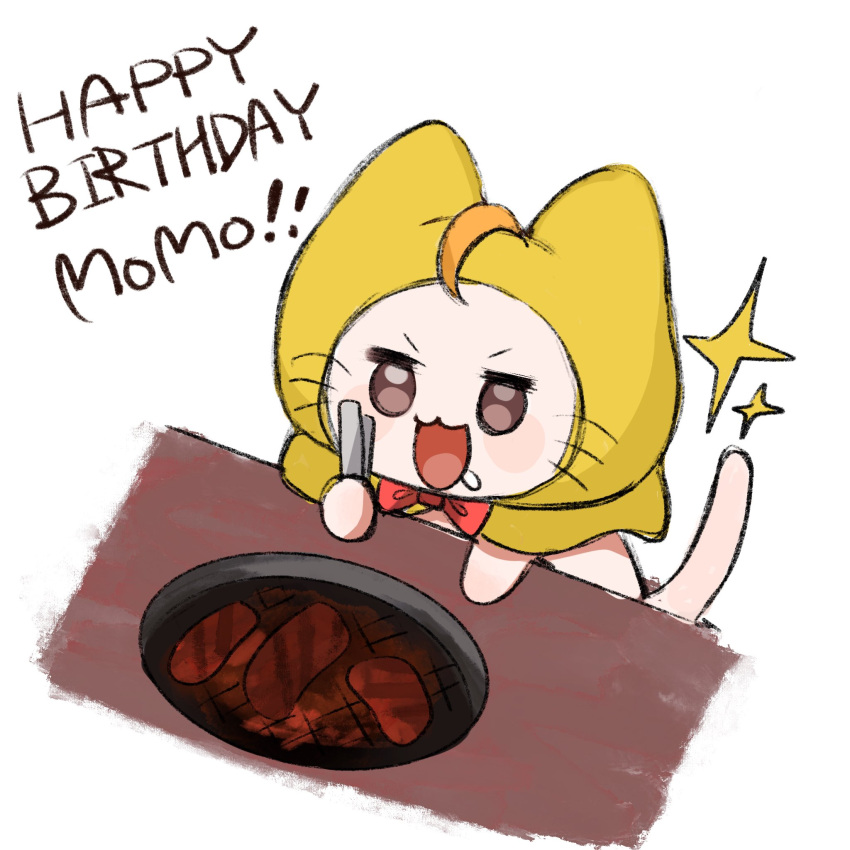 1210_neno, ahoge, animal, animal_focus, blush_stickers, bow, bowtie, brown_eyes
