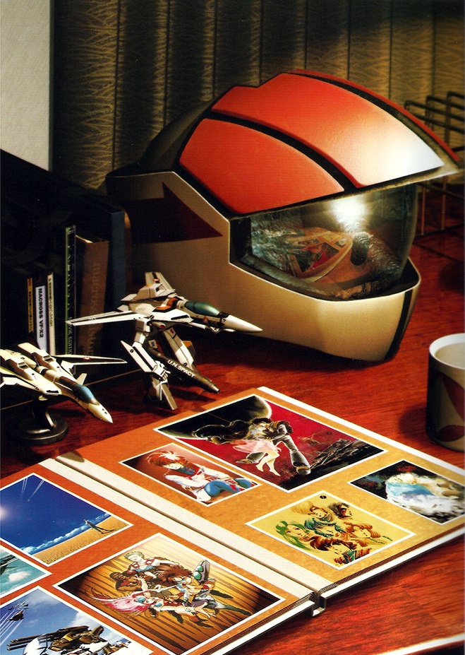 book, canards, choujikuu_yousai_macross, claudia_lasalle, cup, desert, desk, destroid, fire_bomber, floating, gerwalk, guitar, gunpod, hayase_misa, helmet, hidetaka_tenjin, ichijou_hikaru, instrument, isamu_dyson, ishtar, macross, macross_2, macross_7, macross_plus, macross_vf-x2, mecha, mikimoto_haruhiko, military, military_uniform, millia_jenius, model, monster_destroid, mylene_jenius, nekki_basara, official_art, oldschool, otaku, photo_(object), photo_album, pilot_suit, planet, production_art, promotional_art, ray_lovelock, realistic, reflection, room, roy_focker, sitting, spacesuit, tenjin_hidetaka, toy, u.n._spacy, uniform, veffidas_feaze, vf-1, vf-1_super, yf-19