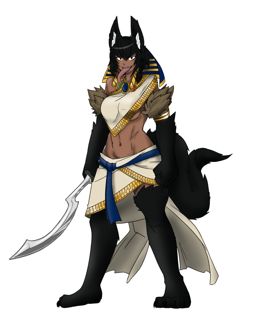 1girl, 2015, abs, absurdres, ancient_egyptian, ancient_egyptian_clothes, animal_ear_fluff, animal_ears