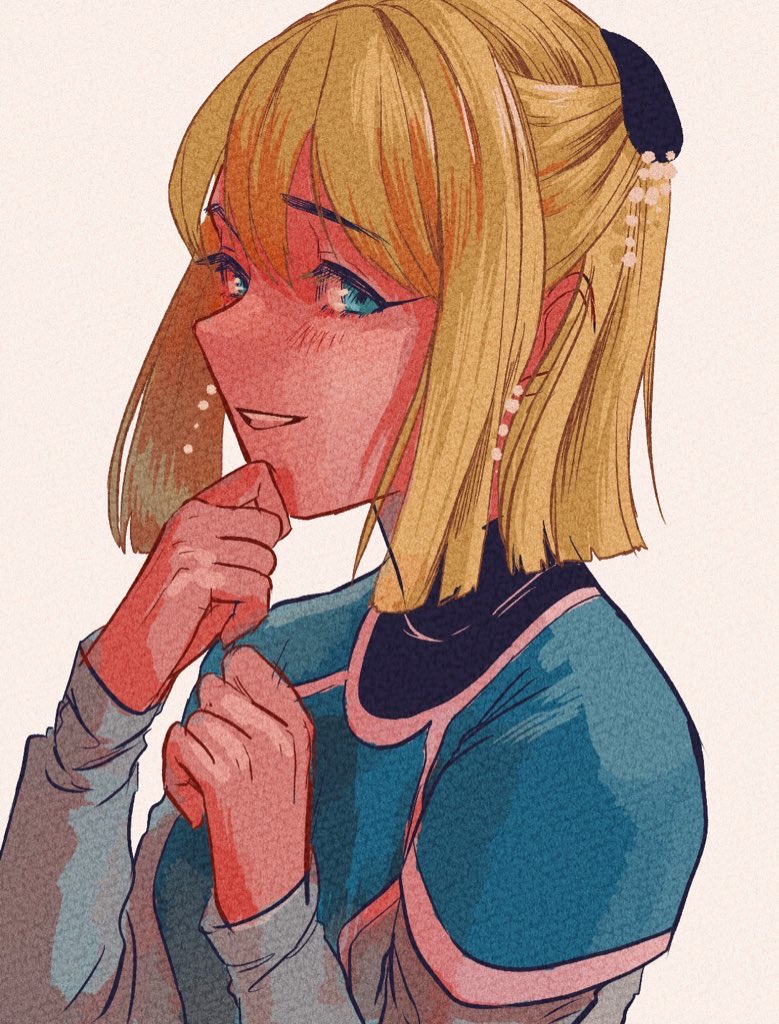 1girl, 4.5j, blonde_hair, blue_eyes, dress, gensou_suikoden, gensou_suikoden_iii, half_updo