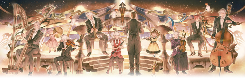 4girls, 6+boys, absurdres, adventurer_(ff14), alisaie_leveilleur, alphinaud_leveilleur, animal_ears, bird