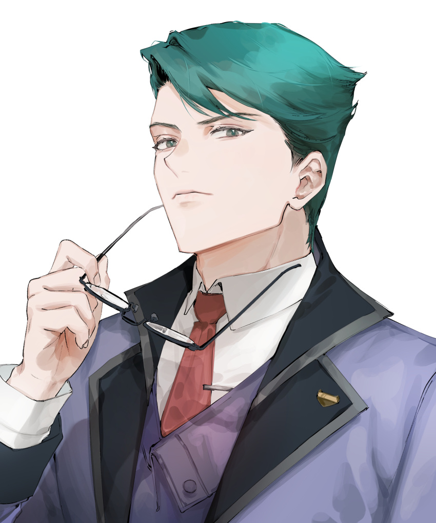 1boy, absurdres, alex_dudley, ao_no_kiseki, eiyuu_densetsu, english_commentary, glasses, green_eyes
