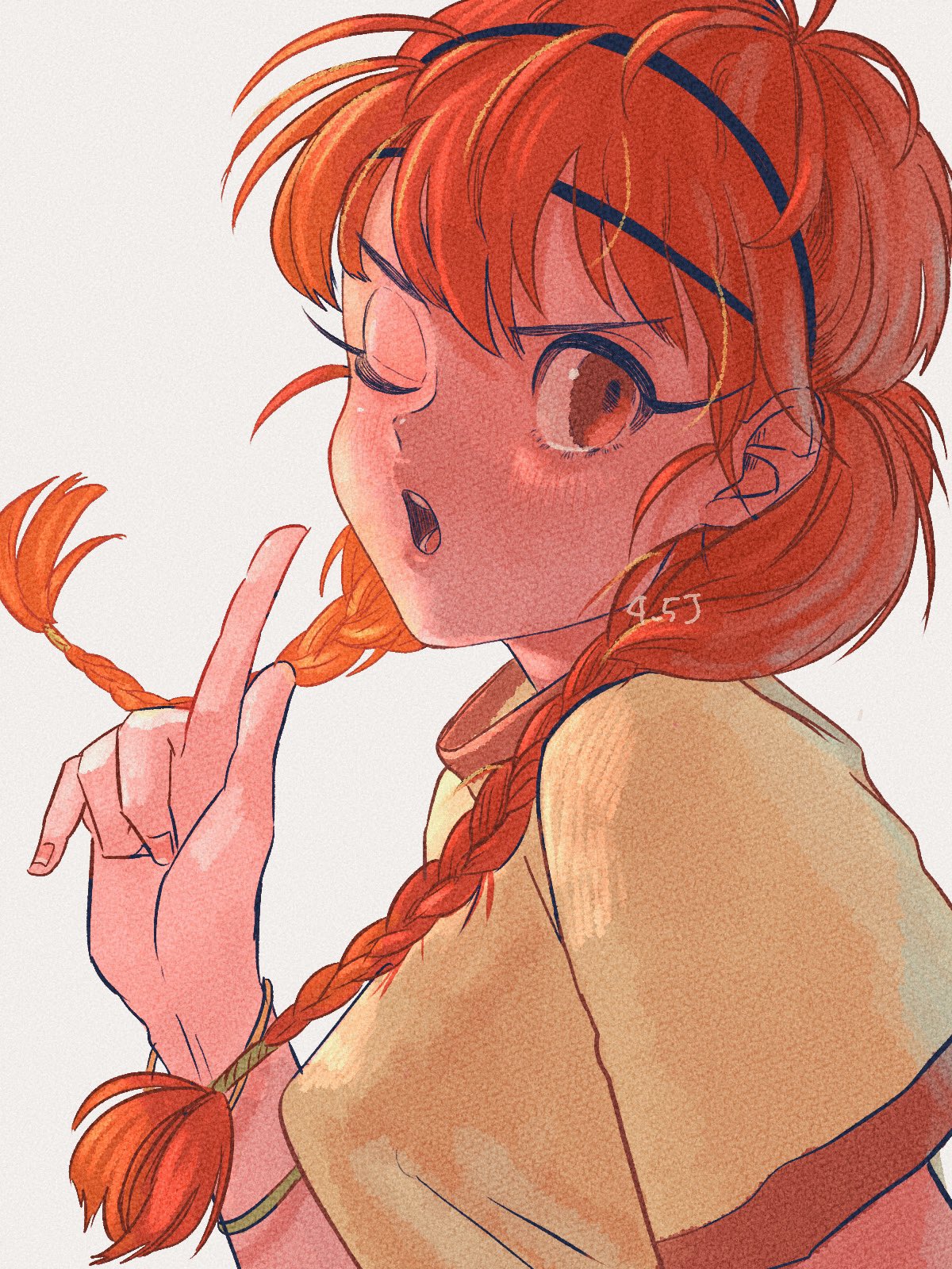 1girl, 4.5j, braid, brown_eyes, gensou_suikoden, gensou_suikoden_ii, headband, highres