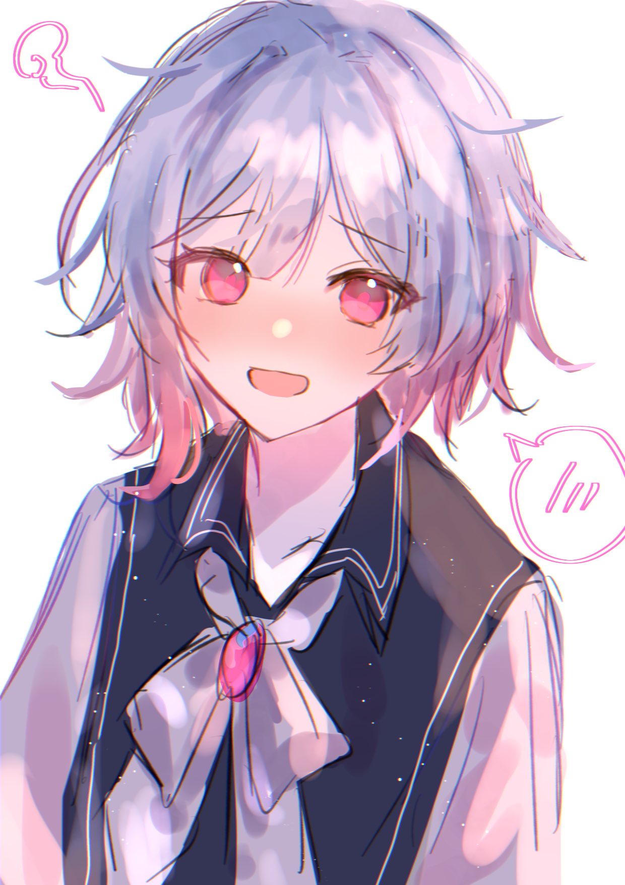 1girl, :d, blush, highres, long_sleeves, looking_at_viewer, magical_girl, mahou_shoujo_no_majo_saiban