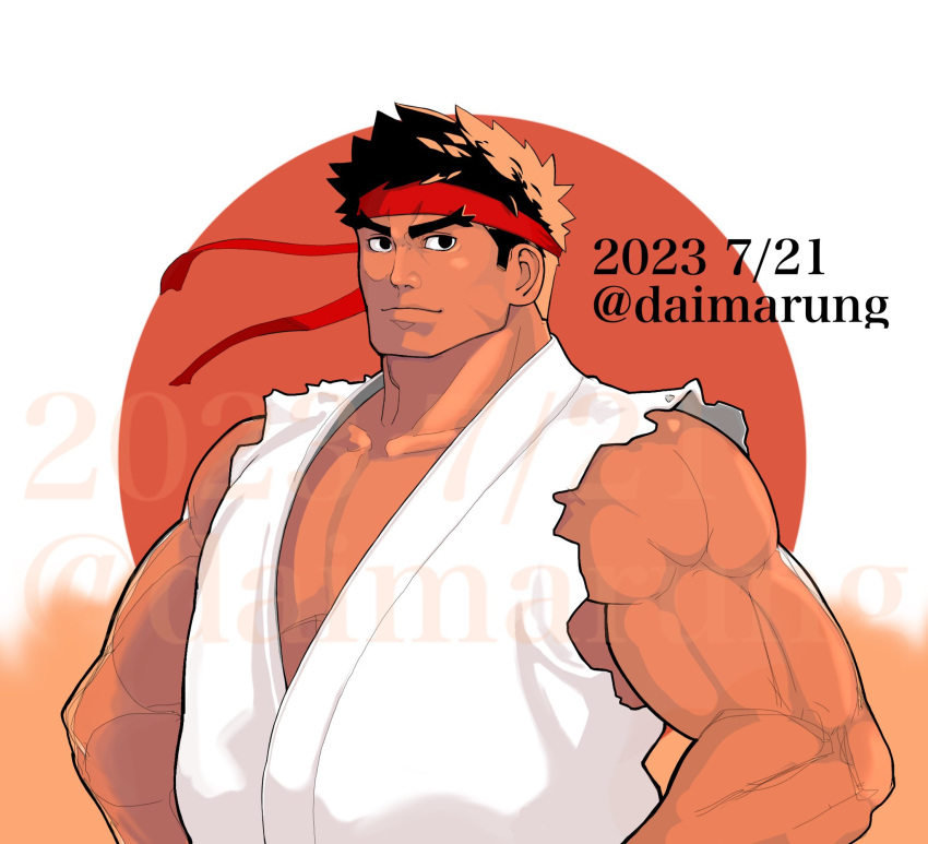 1boy, black_eyes, black_hair, closed_mouth, collarbone, daimaru_(s29y2c), dark-skinned_male, dark_skin
