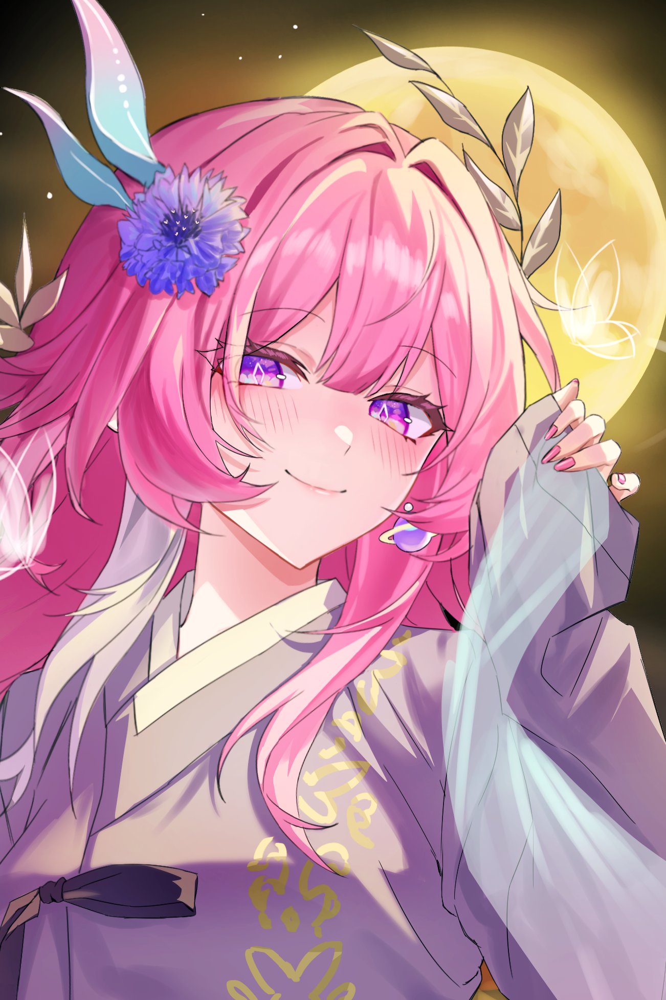 1girl, alternate_costume, breasts, cyrene_(honkai:_star_rail), cyrene_(ripples_of_past_reverie)_(honkai:_star_rail), diamond-shaped_pupils, diamond_(shape), earrings