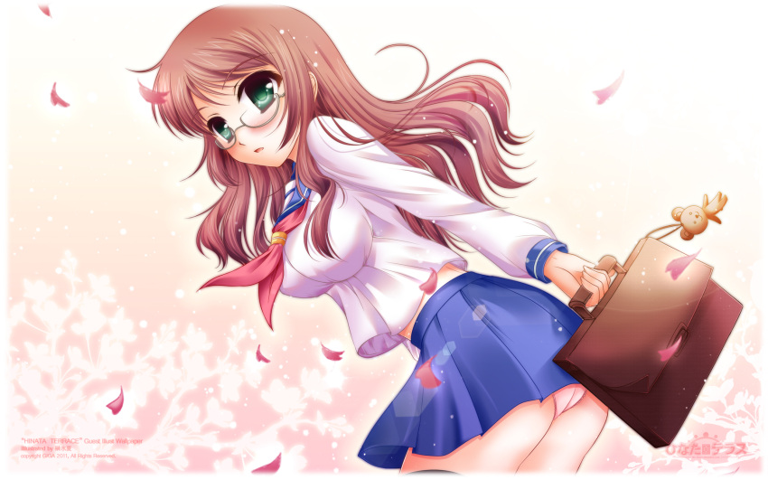 breasts, giga, glasses, highres, hinata_terrace, panties, pantyshot, sakaki_natsu