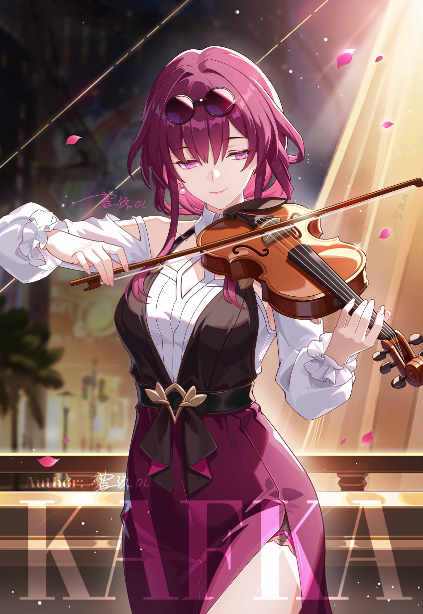 1girl, absurdres, alternate_costume, artist_name, belt, breasts, closed_mouth, commentary_request