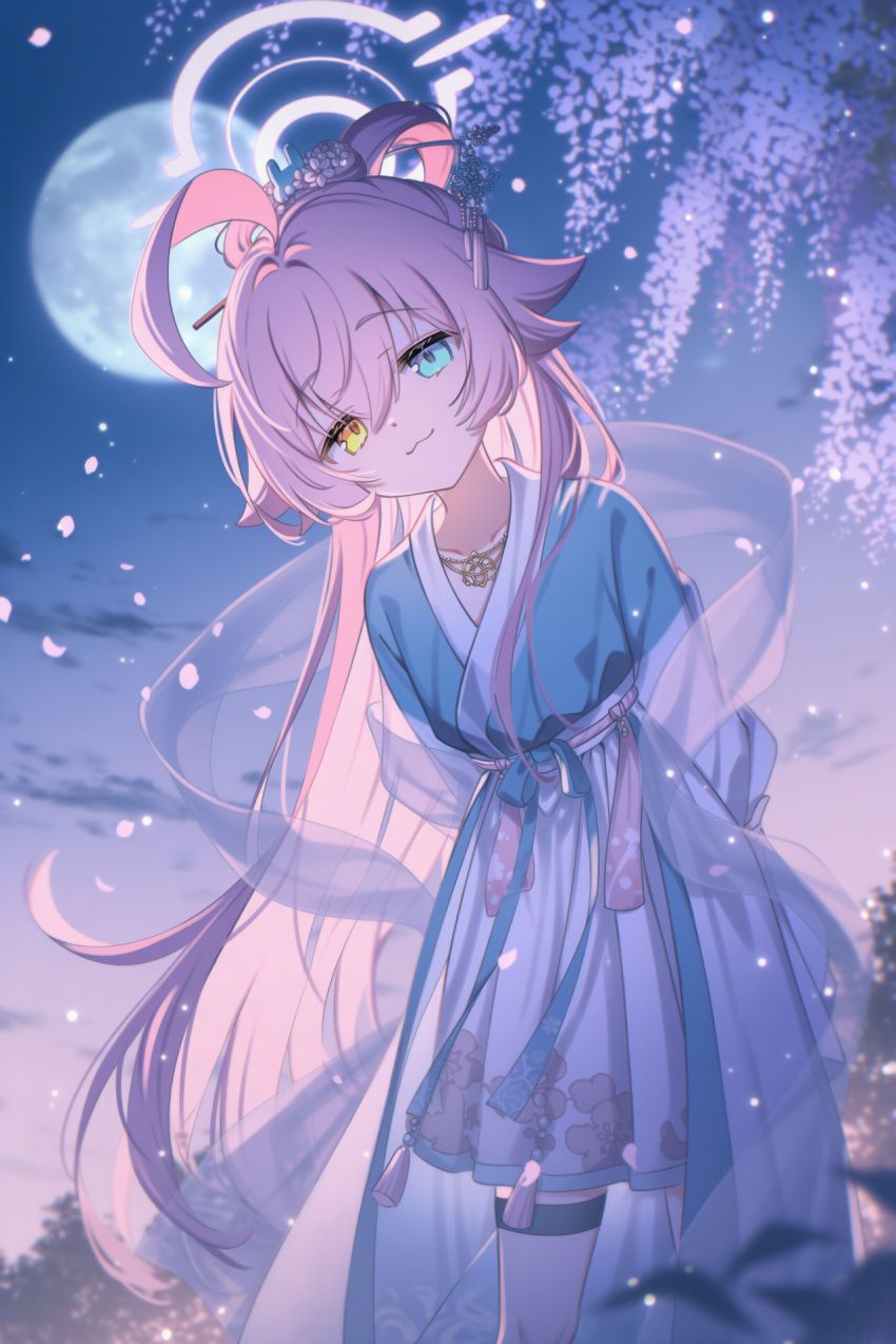 1girl, blue_archive, chinese_clothes, hanfu, highres, hoshino_(blue_archive), loli, mid-autumn_festival