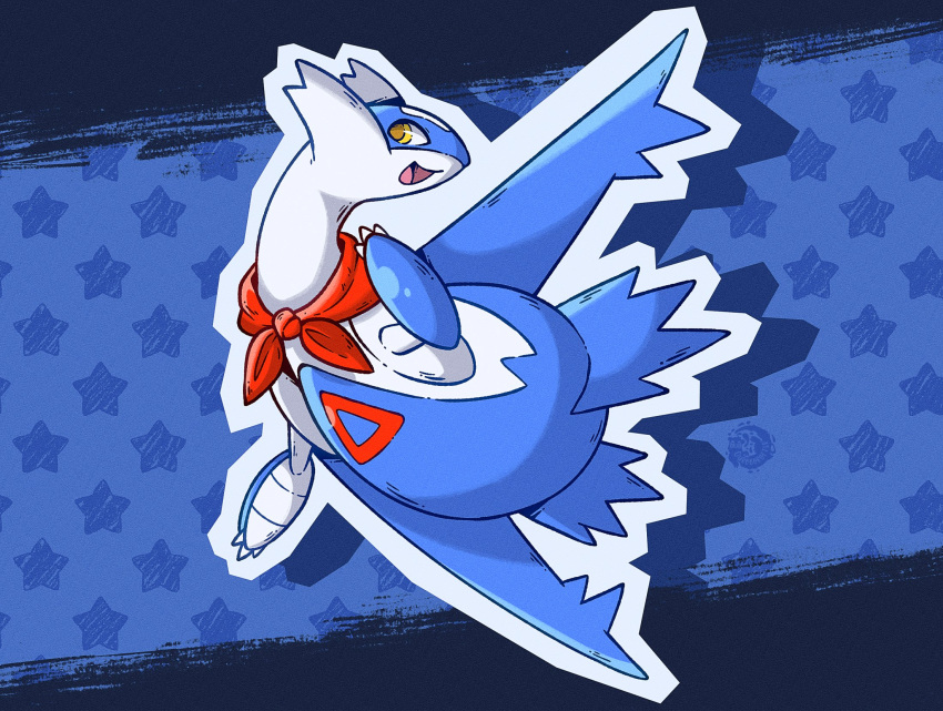 :d, animal_focus, blue_background, blue_border, border, claws, dragon, flying