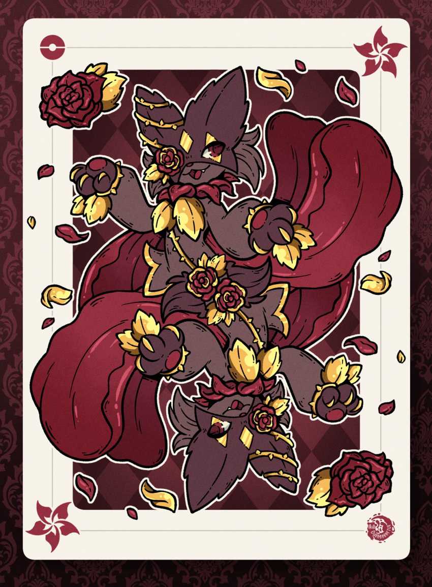 1other, alternate_color, alternate_shiny_pokemon, border, cape, card, claws, fang