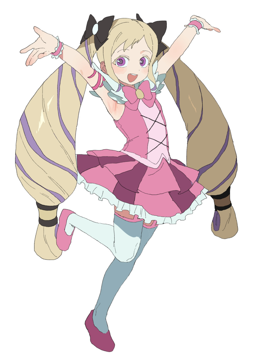 1girl, absurdres, aziemblemfates, blonde_hair, bow, cosplay, dress, drill_hair