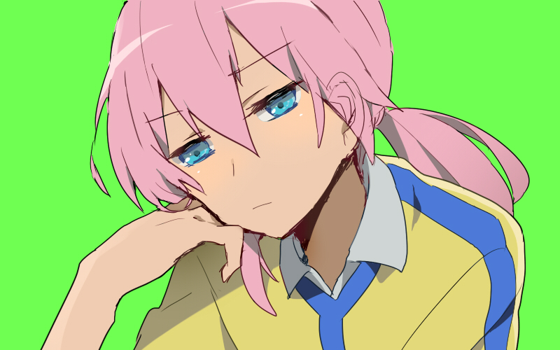 extpil, frown, hand_on_cheek, hand_on_own_cheek, hand_on_own_face, inazuma_eleven, inazuma_eleven_(series), inazuma_eleven_go