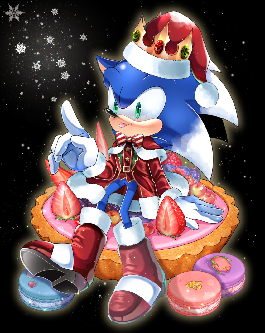 1boy, alternate_costume, animal_ears, animal_nose, black_background, blue_fur, boots, bow
