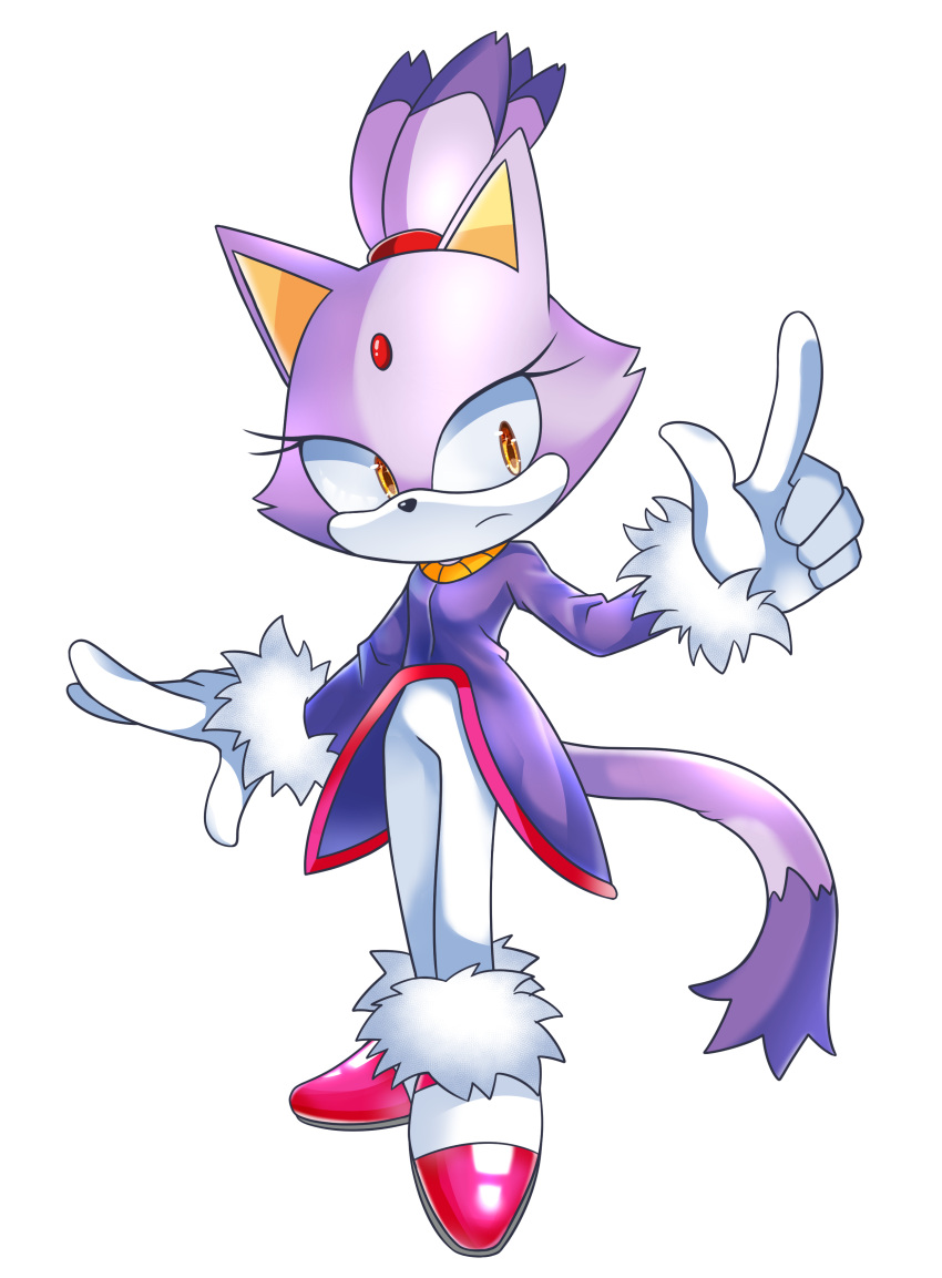 1girl, absurdres, animal_ears, animal_nose, blaze_the_cat, cat_ears, cat_girl, cat_tail