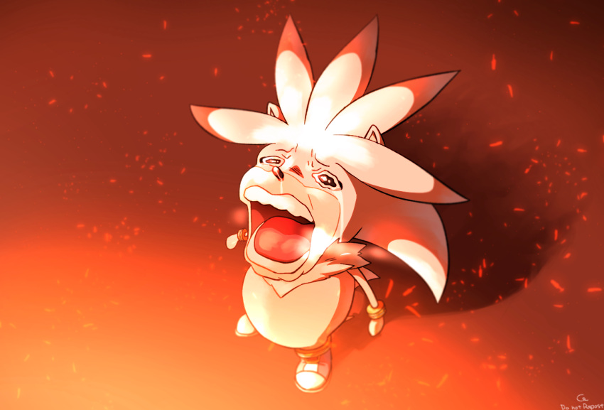 1boy, 3582y, animal_ears, animal_nose, boots, chopper_crying_(meme), commentary_request, crying