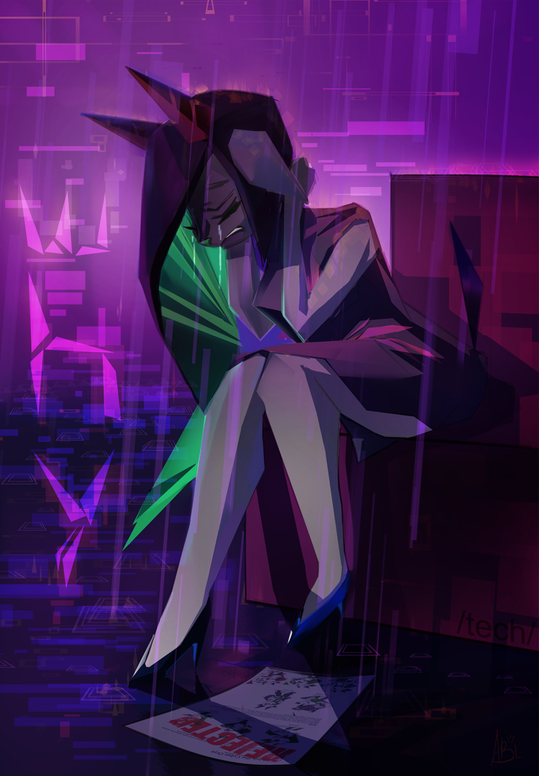 1girl, 8chan, arms_behind_head, artist_request, borrowed_inset, colored_inner_hair, crying, cubism, despair, drawfag, dress, english_text, full_body, furry, furry_female, glitch, green_hair, high_heels, horns, knees_together_feet_apart, leaning_forward, libbie_the_spirit_oryx, libreoffice, long_hair, low_poly, mascot, multicolored_hair, official_art_inset, original, oryx, outdoors, purple_theme, rain, reference_inset, second-party_source, signature, sitting, solo, spirit_animals_in_disguise, very_long_hair