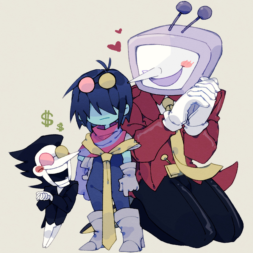 1other, 2525nicc, 2boys, ant_tenna, armor, black_hair, black_pants, black_shirt