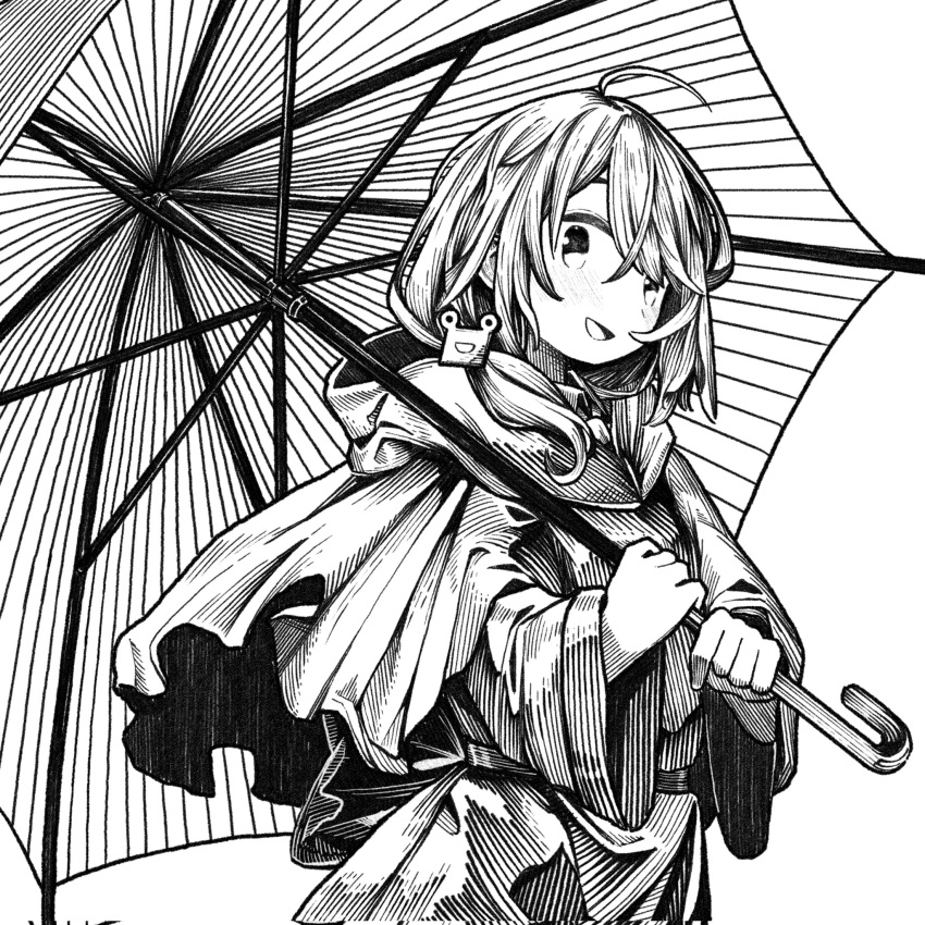 1girl, ahoge, amaka_eru, collared_shirt, corrupted_twitter_file, frog_hair_ornament, hair_ornament, highres