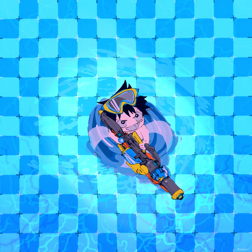 1boy, aged_down, black_eyes, black_hair, bright_pupils, checkered_background, child, commentary_request