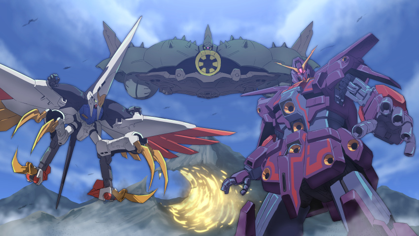 2023, absurdres, apsalus_iii, armor, bird, claws, clouds, dated_commentary