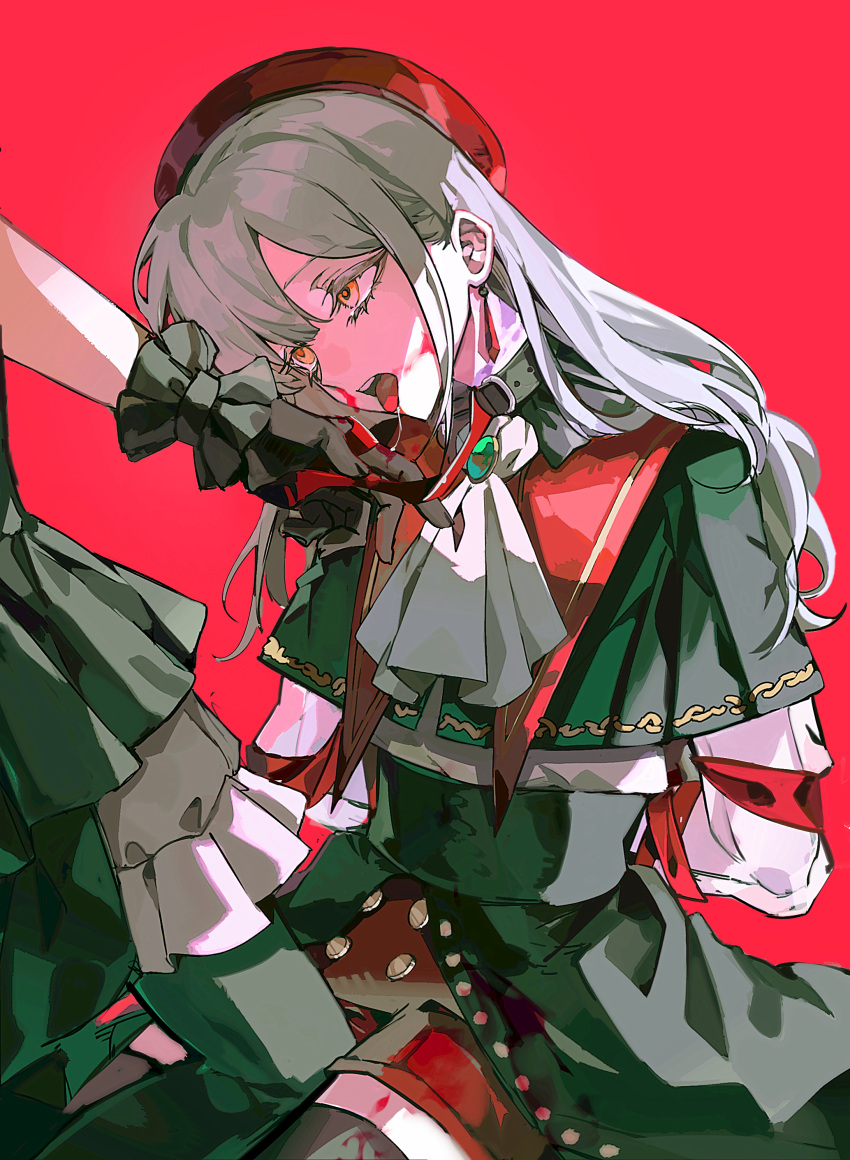 2girls, absurdres, ascot, bang_dream!, bang_dream!_it's_mygo!!!!!, black_gloves, black_thighhighs, blood