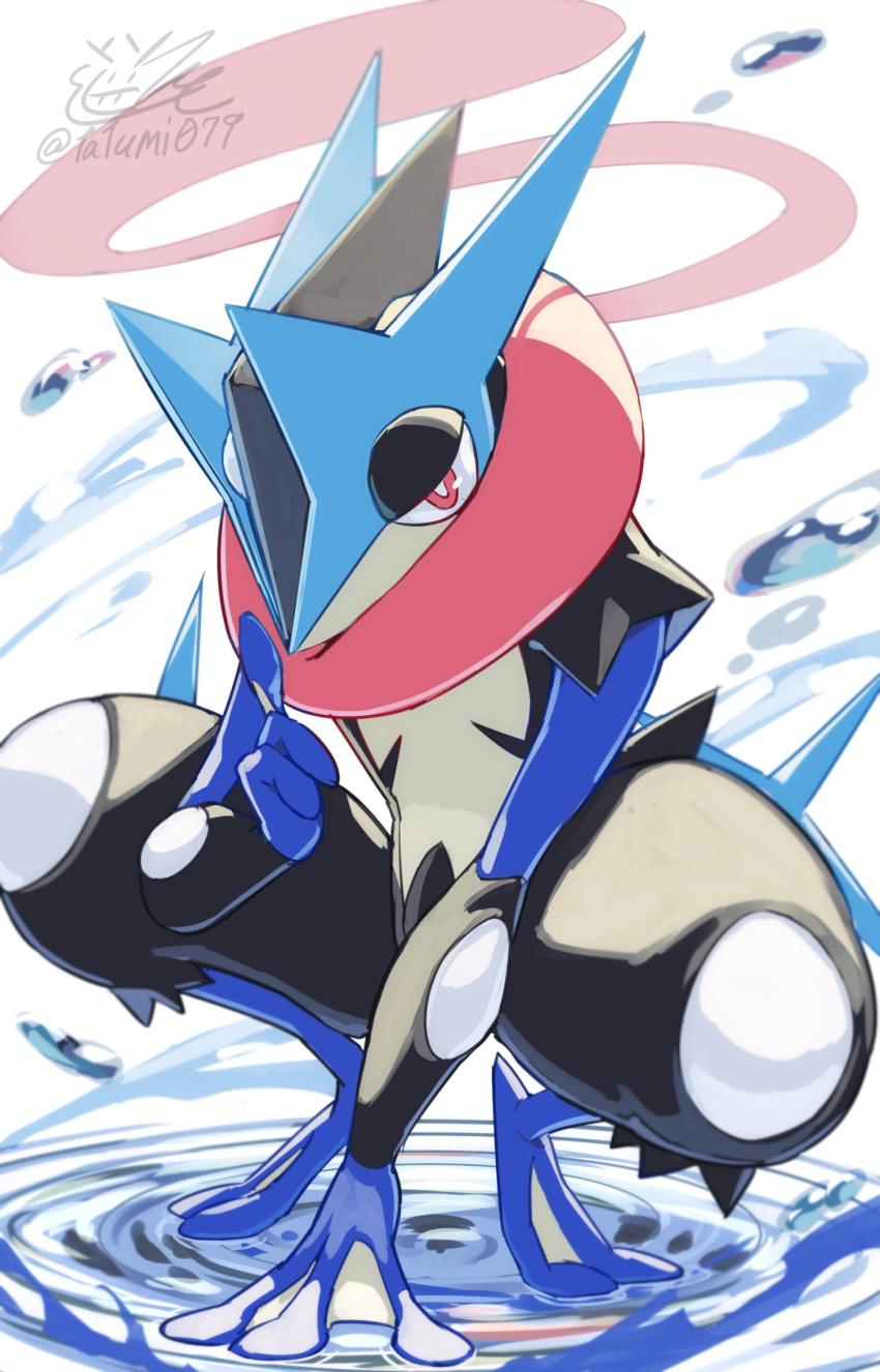 1other, frog, greninja, highres, long_tongue, mega_greninja, mega_pokemon, ninja