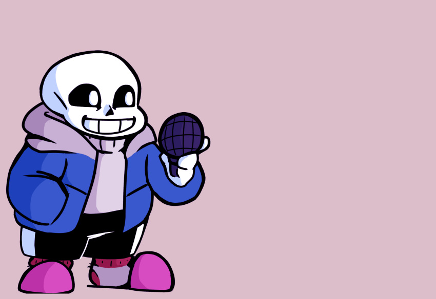 1boy, 2021, 2d, black_shorts, blue_jacket, brown_background, digital_media, friday_night_funkin'