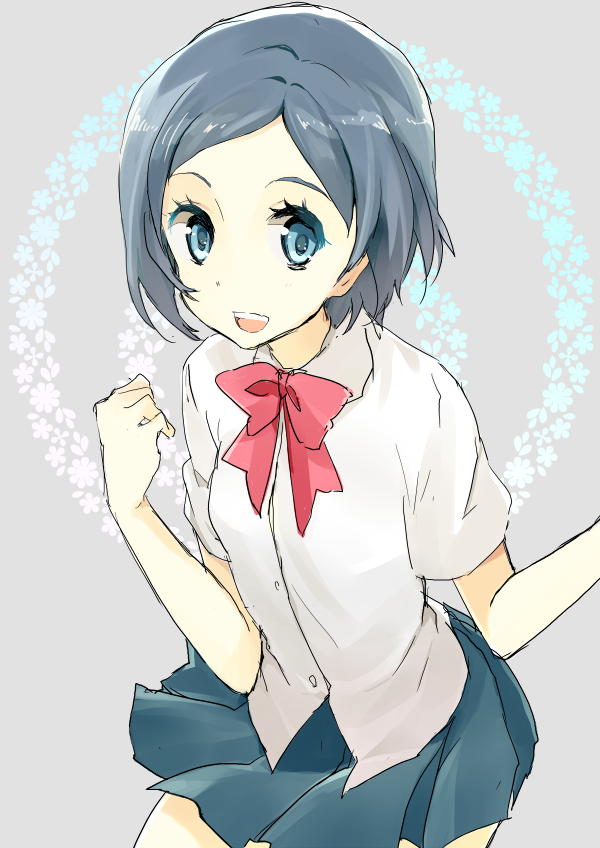 blue_hair, ecocube, eka_eri, inazuma_eleven, inazuma_eleven_(series), inazuma_eleven_go, open_mouth, school_uniform